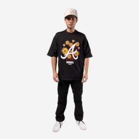 Polo Antlanta Braves MLB Floral Graphic Black