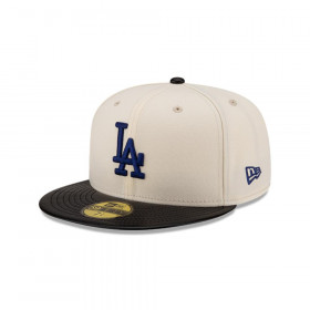 Gorra 59Fifty MLB Los Angeles Dodgers Leather Visor White