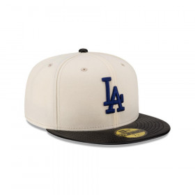 Gorra 59Fifty MLB Los Angeles Dodgers Leather Visor White