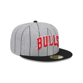 Gorra 59Fifty Chicago Bulls Heather Pinstripe Grey