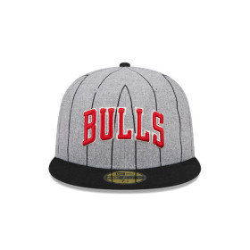 Gorra 59Fifty Chicago Bulls Heather Pinstripe Grey