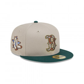 Gorra 59Fifty Boston Red Sox Tree Bark Fill Grey MLB