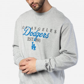 Polera Los Angeles Dodgers MLB Lifestyle Crew Neck Grey