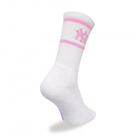 Medias New York Yankees Stripe Crew Socks Blanco MLB