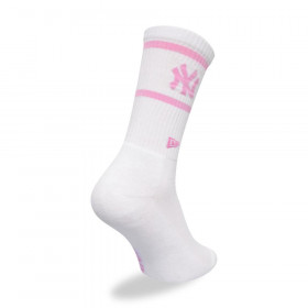 Medias New York Yankees Stripe Crew Socks Blanco MLB