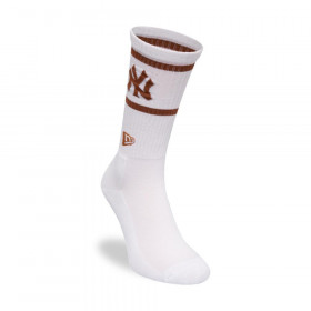 Medias New York Yankees Stripe Crew Socks White