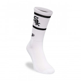 Medias Chicago White Sox Stripe Crew Socks White MLB