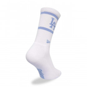 Medias Los Angeles Dodgers Stripe Crew Socks White MLB
