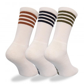 Medias New Era Stripe Crew Socks Beige